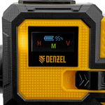 Лазерный уровень мультипризменный Denzel DLV-360-4C, 30 м, зеленый луч, Li-Ion 2,4 Aч, кейс