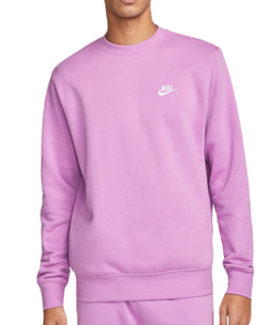 Мужская теннисная кофта Nike Swoosh Club Crew - violet shock/white