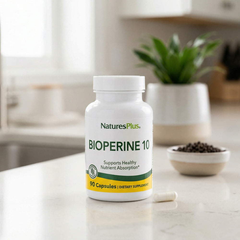 NaturesPlus, Bioperine 10, 90 капсул (10 мг в капсуле)