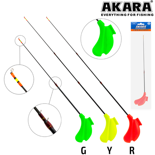 Удочка зимняя Akara Akara Master Jig F 460 (1,5-7,0 гр.) Yellow (хлыст Hi Carbon teleskop 2 составной)