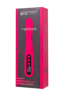 Вибратор для точки G с клиторальной стимуляцией eroTeq Rablock, силикон, розовый, 23,5 см