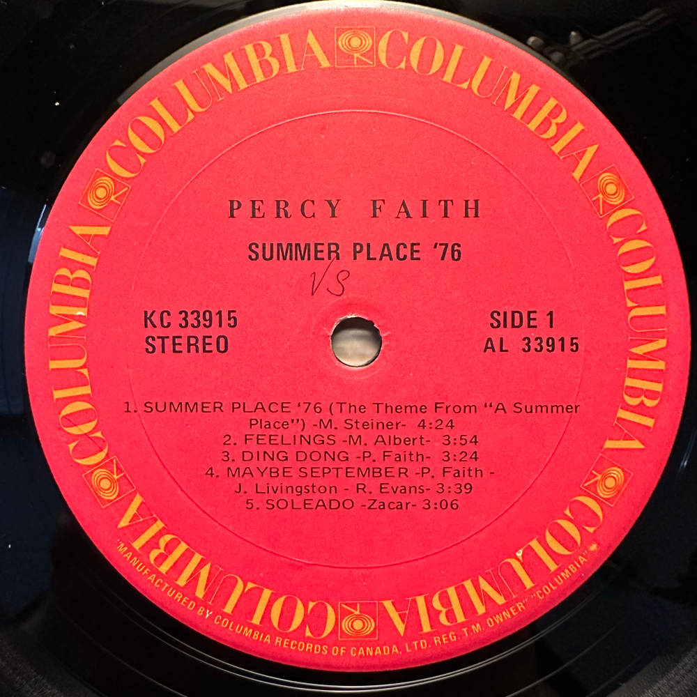 Percy Faith - Summer Place '76 (Канада 1975г.)