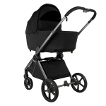 Коляска 2 в 1 Pituso Teffy, Caviar Black шасси Graphite