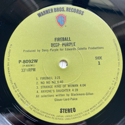 Винтажная виниловая пластинка LP Deep Purple Fireball (Япония 1971) (Без Оби) Strange Kind Of Woman