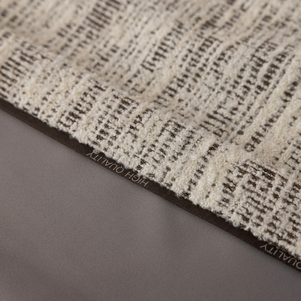 Шерстяная портьерная ткань «Oat Tweed» — натуральная шерсть с мелким твидовым переплетением в овсяной гамме