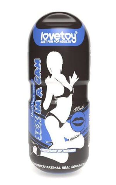 Мастурбатор-ротик с вибрацией Sex In A Can Mouth Lotus Tunnel (Цвет: телесный)