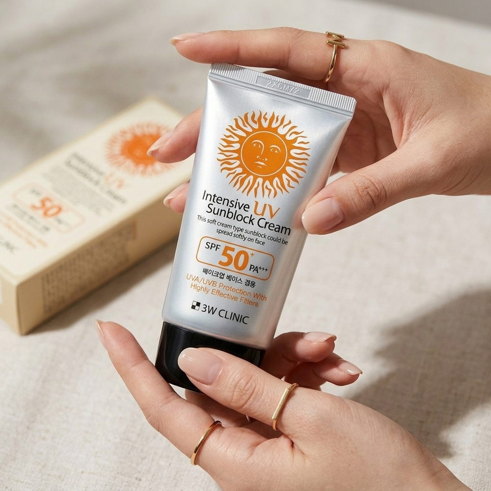 Солнцезащитный крем 3W Clinic Intensive UV Sun Block Cream SPF50+ PA+++, 70мл