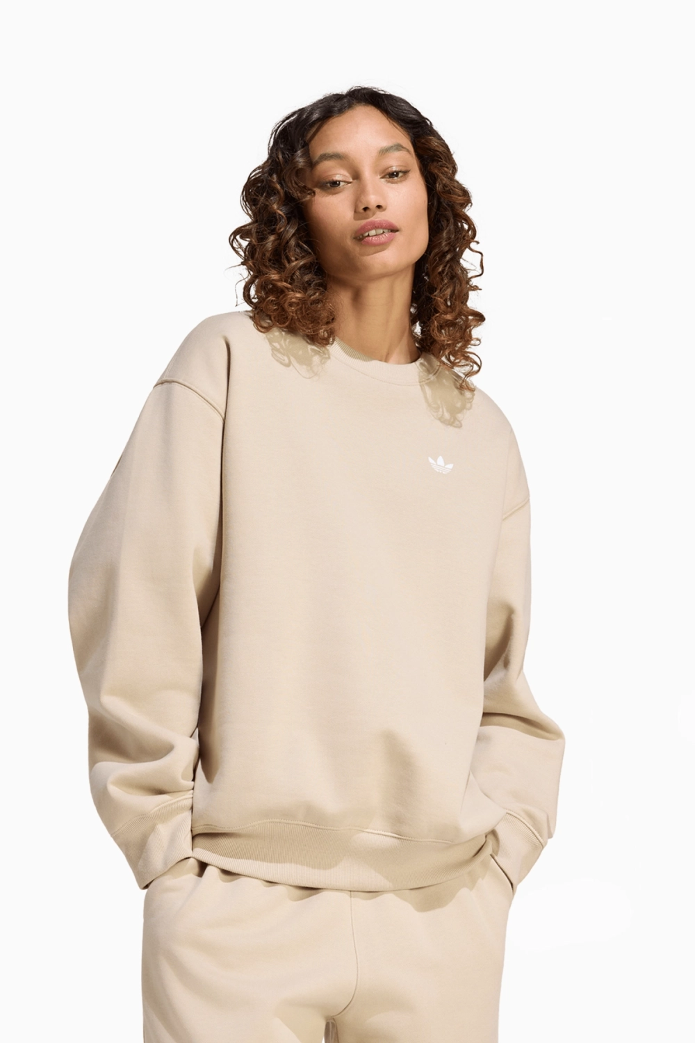Кофта adidas Essentials Crew Long Fleece OS - бежевый