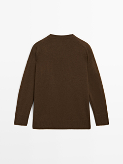 Massimo Dutti Джемпер оверсайз из 100% кашемира, тоффи
