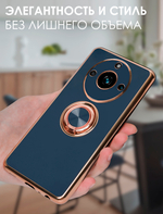 Стильный глянцевый чехол для REALME 11 PRO / 11 PRO PLUS с кольцом-подставкой и бархатной подкладкой