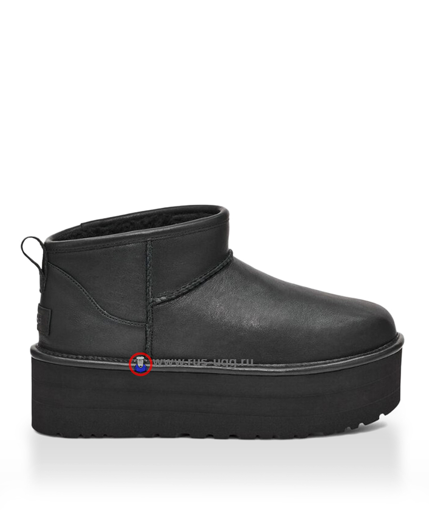 UGG ULTRA MINI PLATFORM LEATHER Black