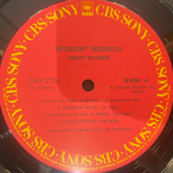 Виниловая пластинка Night Ranger ‎– Midnight Madness LP