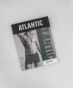 Мужские трусы шорты Atlantic, 1 шт. в уп., пима хлопок, темно-зеленые, MH-1196