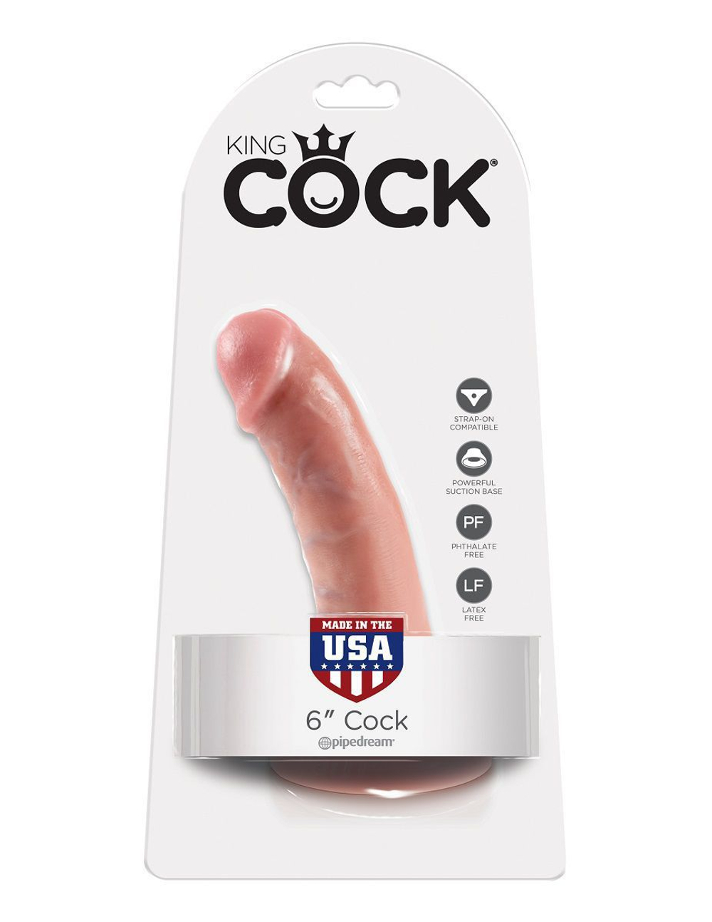 Телесный фаллоимитатор 6  Cock на присоске - 17 см.