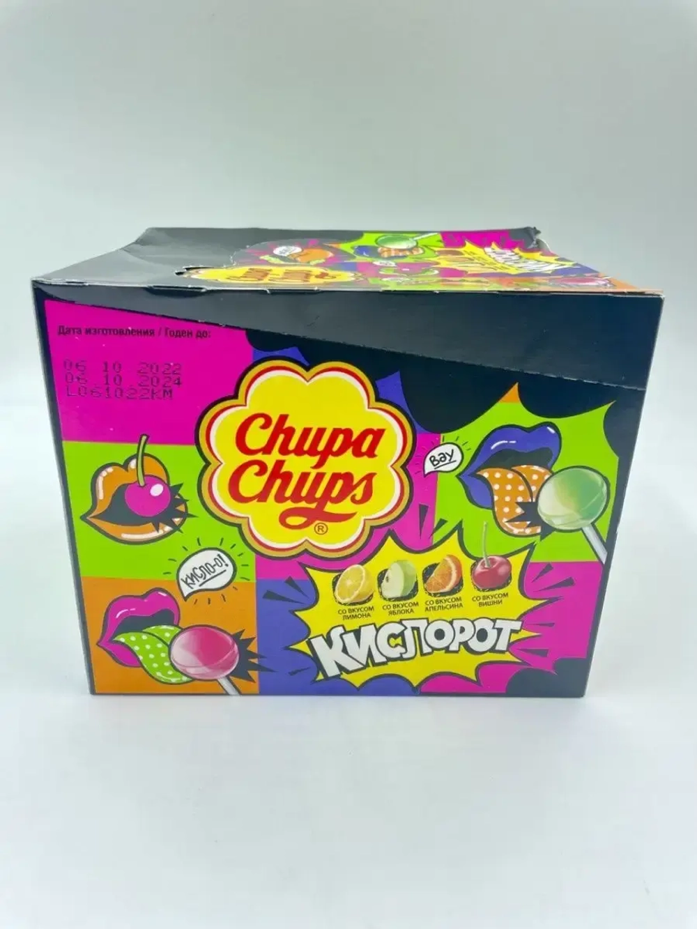 Карамель Chupa Chups Кислорот, 100 шт по 12 г.