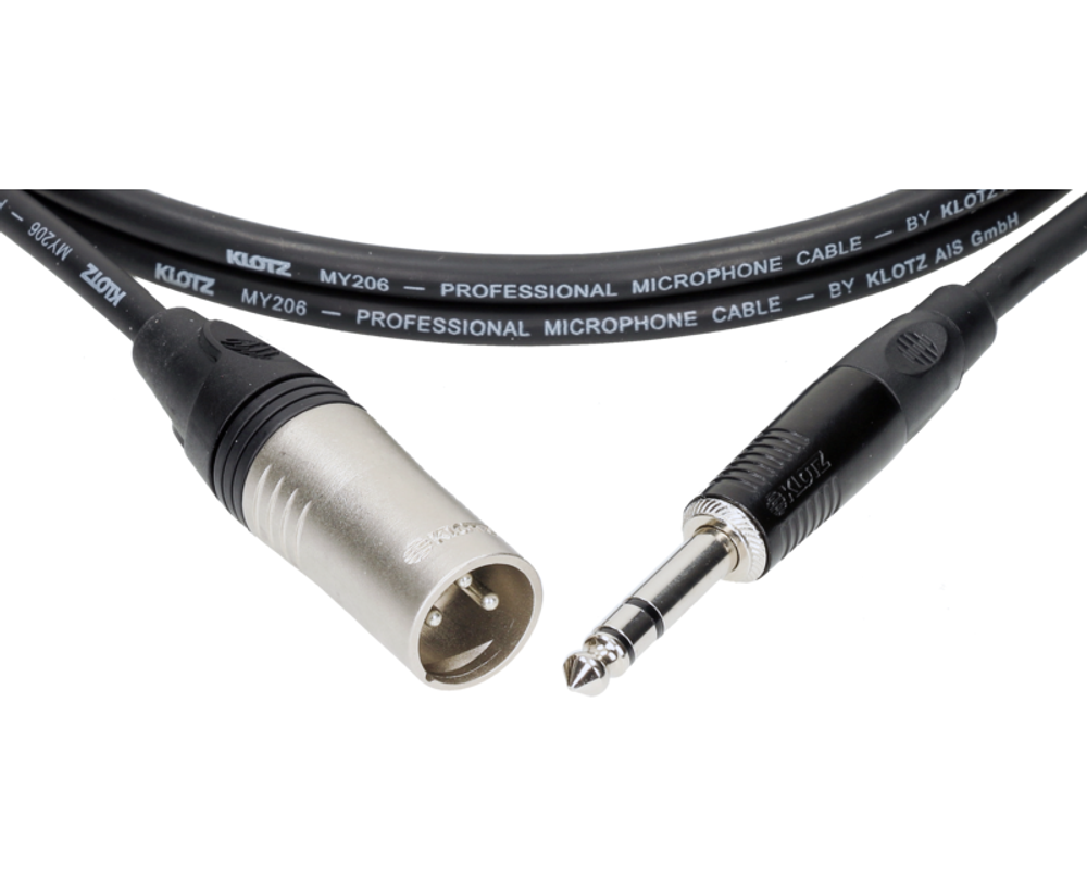 KLOTZ M1MS1K M1 MIC CABLE BLACK 2M XLR 3 MALE - JACK 3P