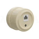 Ретро розетка для интернета RJ45, Слоновая кость, серия Аврора Мезонин GE70342-02 / Интернет