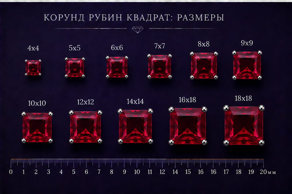 Корунд Рубин Квадрат