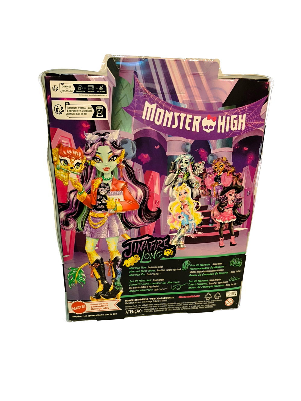 Кукла Монстер Хай Джинафаер Лонг с питомцем 3 поколение | Monster High Jinafire Long with Pet HYV58 g3 кукла-персонаж 6+