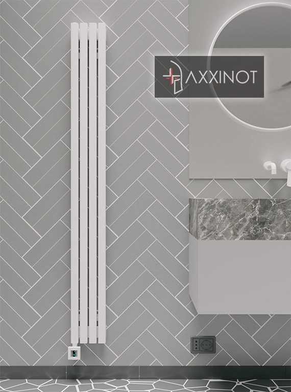Axxinot Fortalla VE 2000 - вертикальный электрический трубчатый радиатор высотой 2000 мм, белый