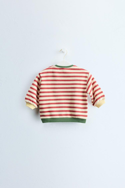 ZARA TIMELESS — ТОЛСТОВКА В ПОЛОСКУ, ЧЕРЕПИЧНЫЙ