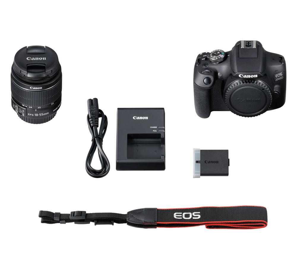 Зеркальный фотоаппарат Canon EOS 2000D Kit 18-55 IS II (уцененный)