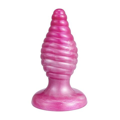 Розовая анальная втулка SILEXD Fantasy Cherry - 9,2 см. (Цвет: розовый)