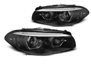 Фары передние XENON AFS HEADLIGHTS ANGEL EYES LED DRL BLACK SEQ для BMW F10/F11 10-13