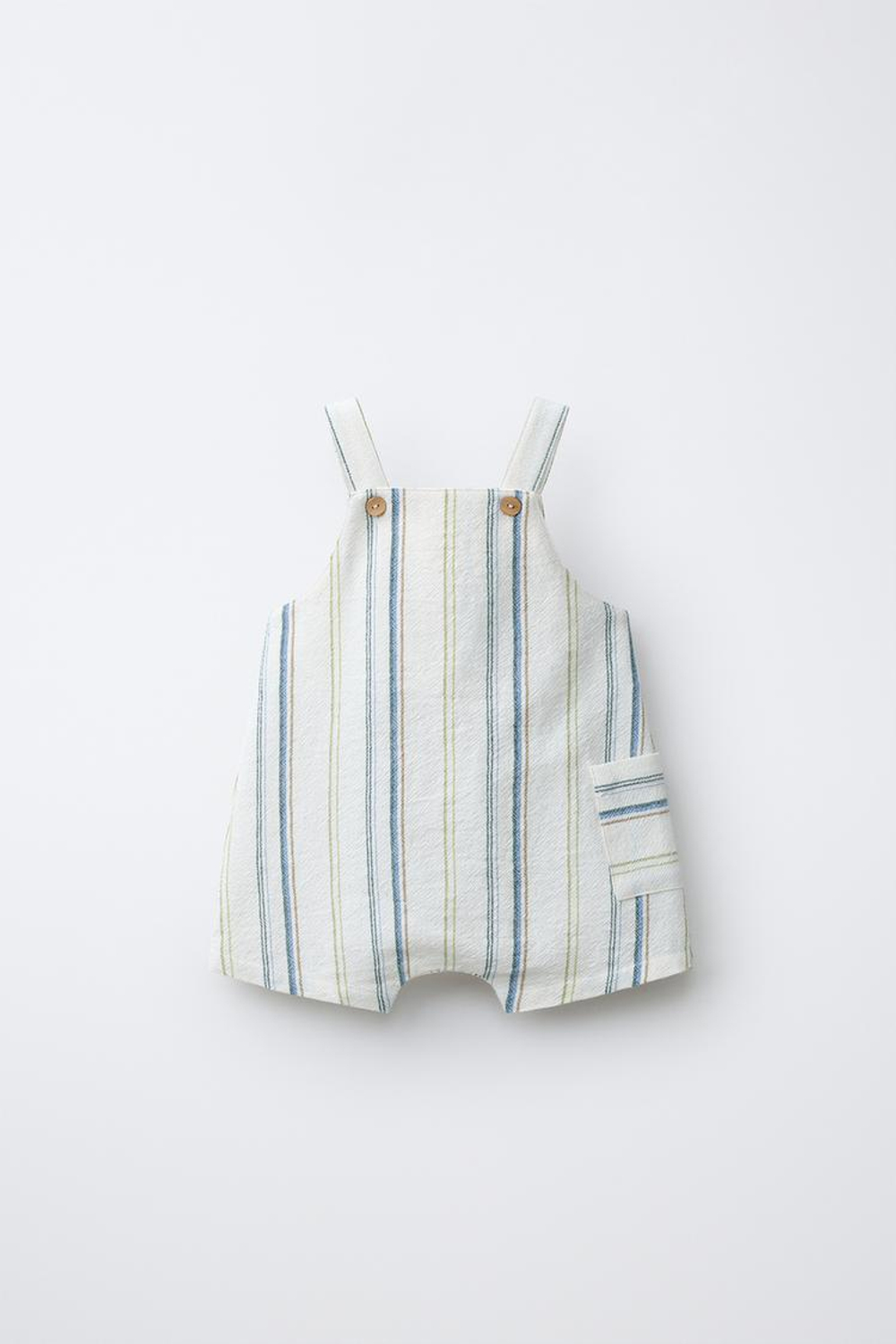 ZARA КОРОТКИЙ КОМБИНЕЗОН В ПОЛОСКУ, ЭКРЮ