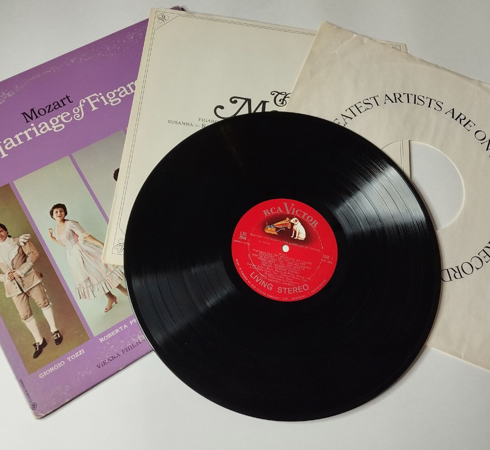 Винтажная виниловая пластинка LP Mozart Моцарт The Marriage Of Figaro Женитьба Фигаро (Highlights) (Фрагменты) (USA 1965)