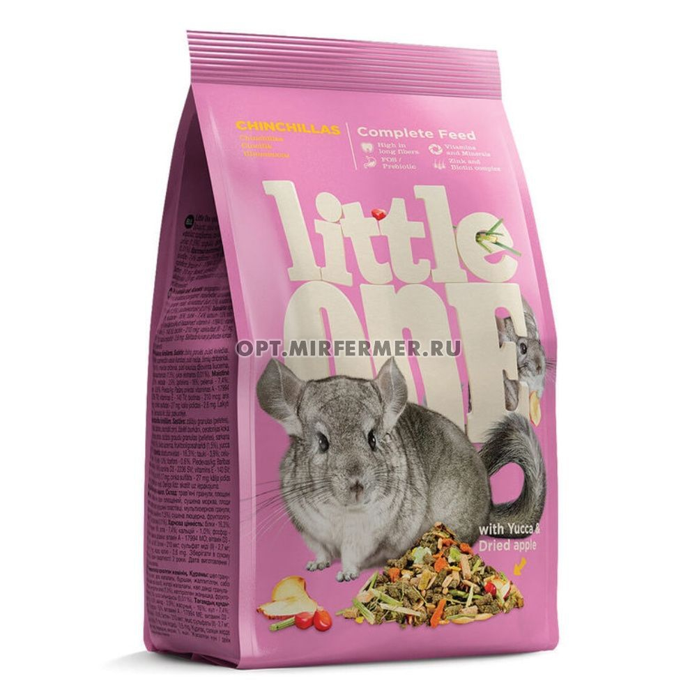 Корм для шиншилл 900г пакет Little One (Литтл Ван)