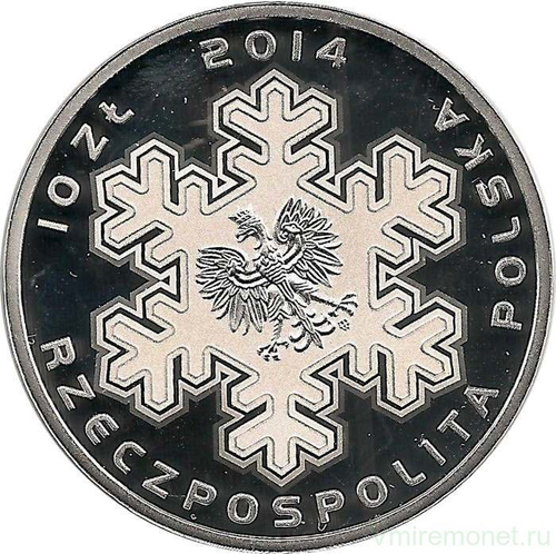 10 злотых. Сочи ХХII Зимние Олимпийские игры. Польша 2014 год