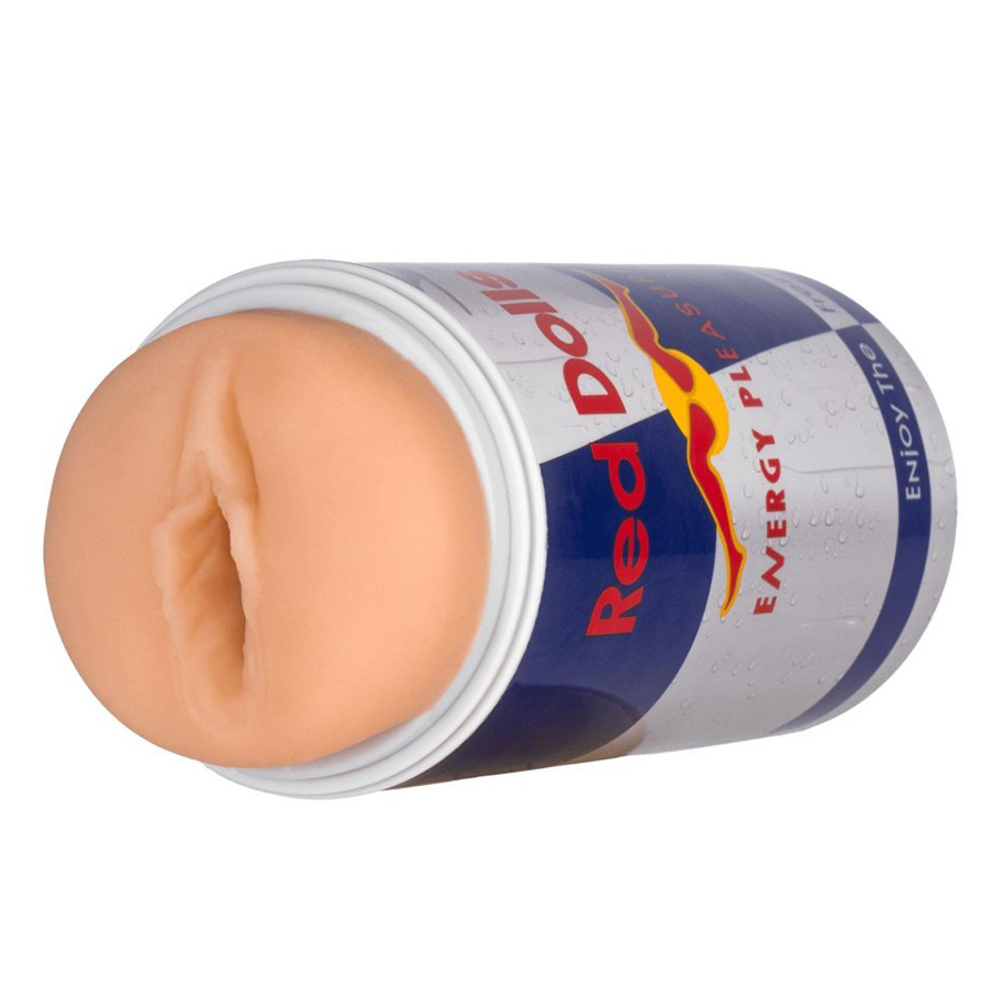 Мастурбатор-вагина 16см Cnex Alive Red Dolls Male Masturbator Vagina Energy Drink Can Red