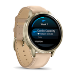 Умные часы Garmin Venu 4, 41mm, Lunar Gold with Bone Silicone Band and Light Sand Leather Band (010-03013-03)