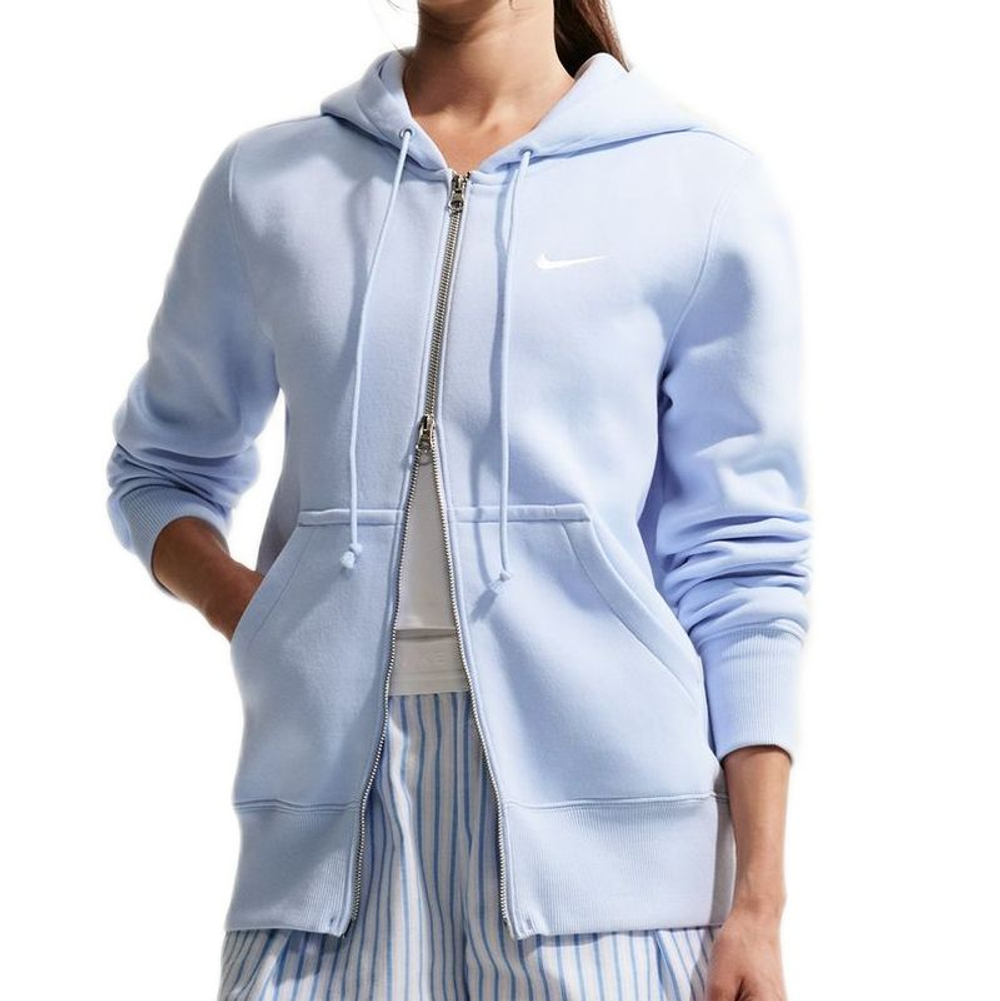 Женская теннисная куртка Nike Sportswear Phoenix Fleece - hydrogen blue/sail