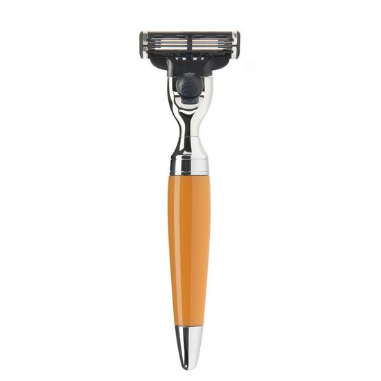 Бритва MUEHLE STYLO, Mach3, смола, цвет карамели