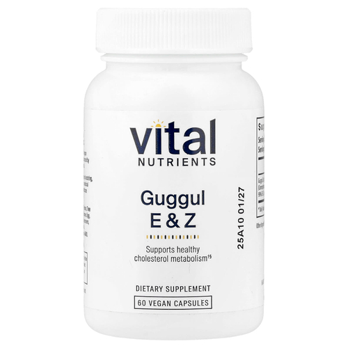 Vital Nutrients, Guggul E & Z, 60 веганских капсул (37,5 мг на капсулу)