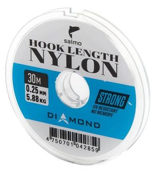 Леска монофильная Salmo Diamond HOOK LENGTH NYLON 30 м, 0,25 мм