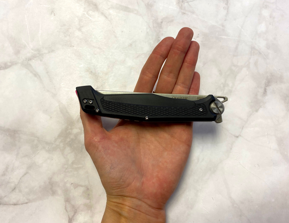 Складной нож Сканди, сталь D2, рукоять G10 Black, 345-100406