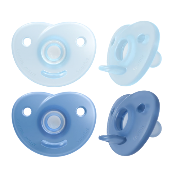 Əmzik\ Curved Soothie, 0-6m, 2-pack, boy