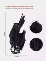 Коляска детская MOWBaby "SMART" MB101 Black (2023)