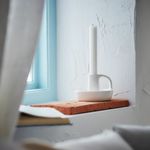 Подсвечник IKEA GODTAGBAR (ГОДТАГБАР), Белый, Керамика, 8 см
