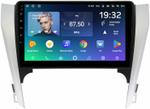 Магнитола Toyota Camry 50 2011-2014 (рамка серебристо-черная 10) - Teyes CC2 PLUS монитор 10.1" QLED, Android 10, Быстрая, SIM-слот