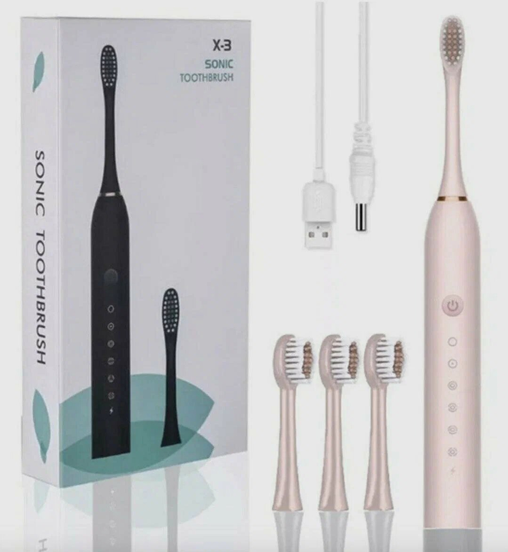 ультразвуковая зубная щетка Sonic Toothbrush X-3, pink