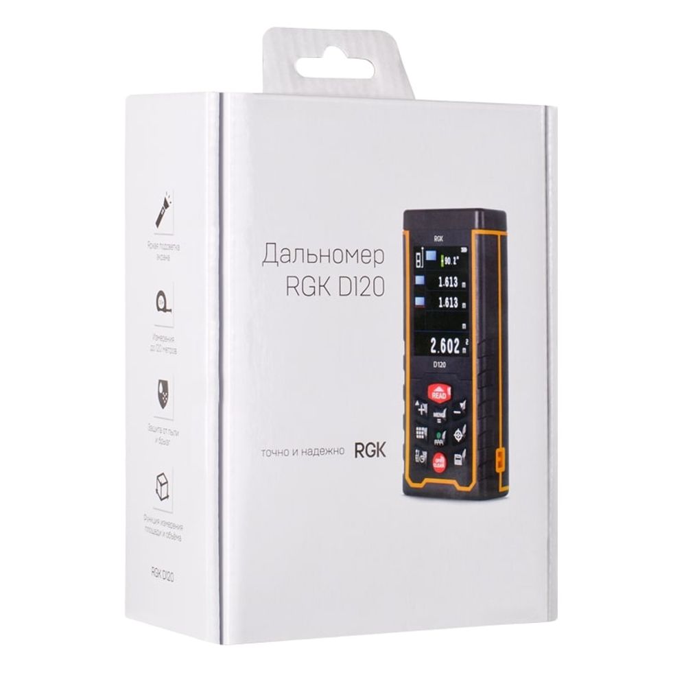 Лазерный дальномер с видоискателем RGK D120, RGK