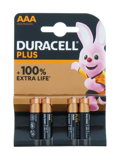 DURACELL PLUS AAA BL4