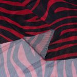 Сетка бельевая эластичная 100 г/м², шир.160 см / 3 метра, принт Зебра, цв.красный+черный /SZ025816.04/