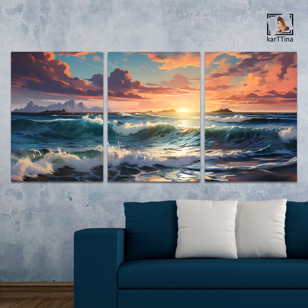 Картина karTTina "МОРСКОЙ БРИЗ", 150 см х 70 см