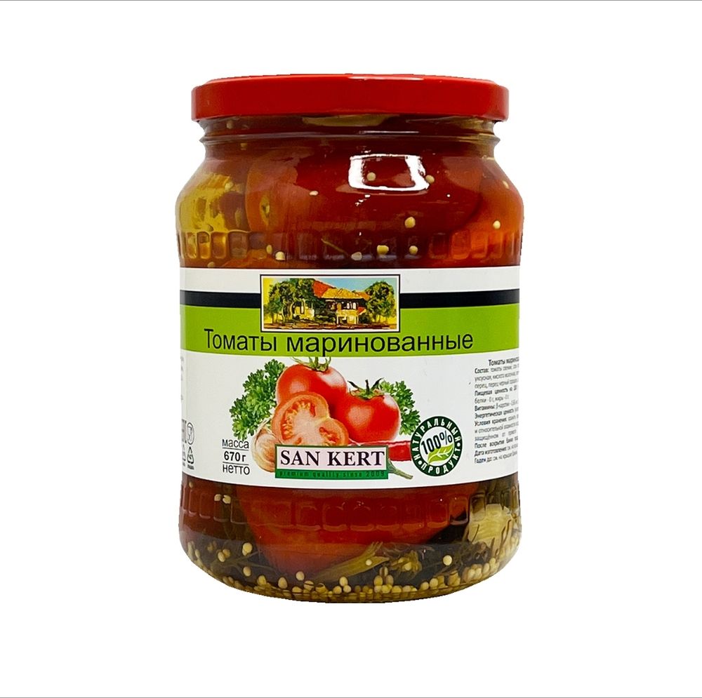 Томаты маринованные ст\б 0,670л San Kert