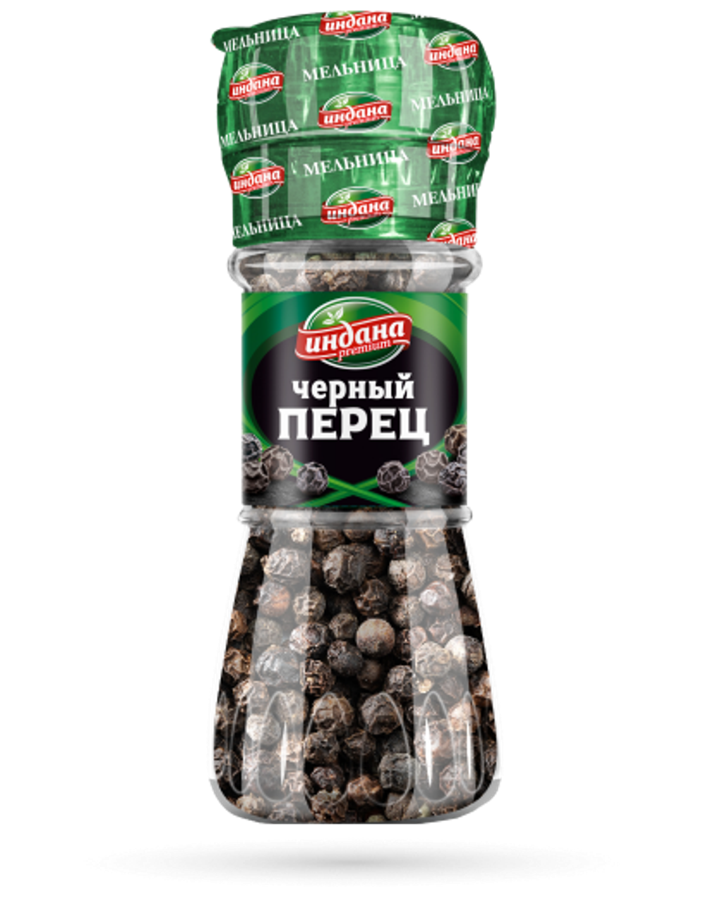 Перец черный горошек 4 перца Индана Мельница 38 г